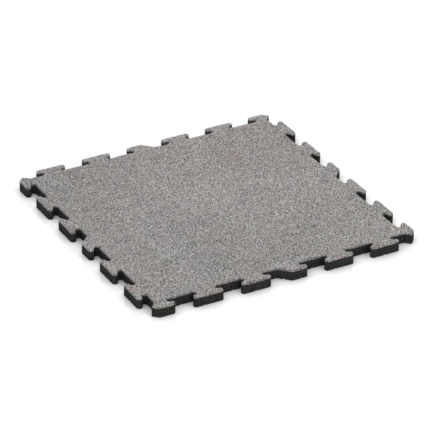 Fitness Skyddsmatta HD von WARCO im Farbdesign Grå melange mit den Abmessungen 100 x 100 x 4 cm | 1,00 m². Produktfoto von Artikel 4584 in der Aufsicht von schräg vorne.