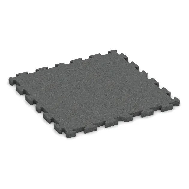 Fitness Skyddsmatta HD von WARCO im Farbdesign Skiffergrå mit den Abmessungen 1000 x 1000 x 40 mm. Produktfoto von Artikel 3484 in der Aufsicht von schräg vorne.