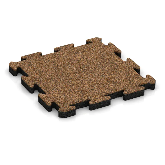 Utomhus trallplatta von WARCO im Farbdesign Terra Cotta mit den Abmessungen 500 x 500 x 50 mm. Produktfoto von Artikel 3015 in der Aufsicht von schräg vorne.