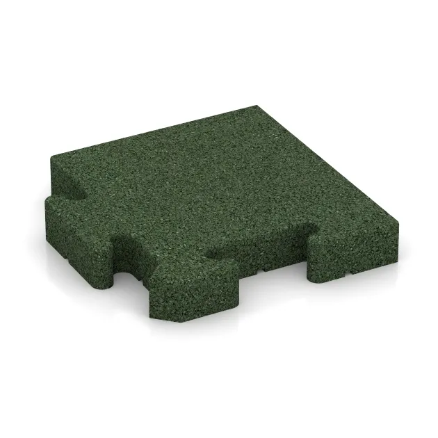 Hörnplatta von WARCO im Farbdesign Gräsgrön mit den Abmessungen 235 x 235 x 40 mm. Produktfoto von Artikel 5009 in der Aufsicht von schräg vorne.