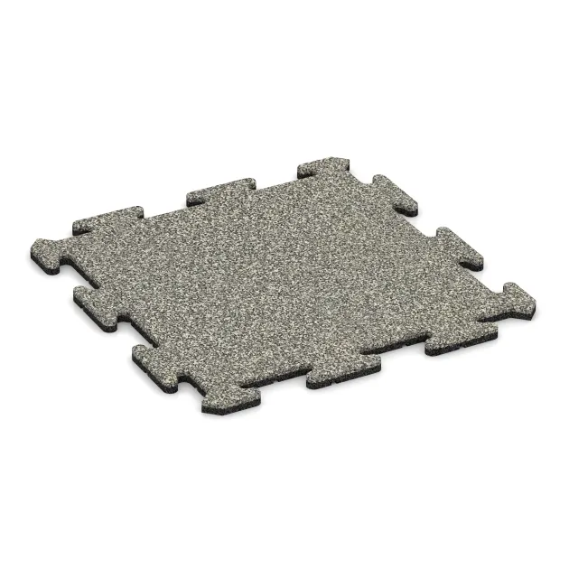 Hundsportgolv HD von WARCO im Farbdesign Ljus Granit mit den Abmessungen 500 x 500 x 18 mm. Produktfoto von Artikel 3899 in der Aufsicht von schräg vorne.