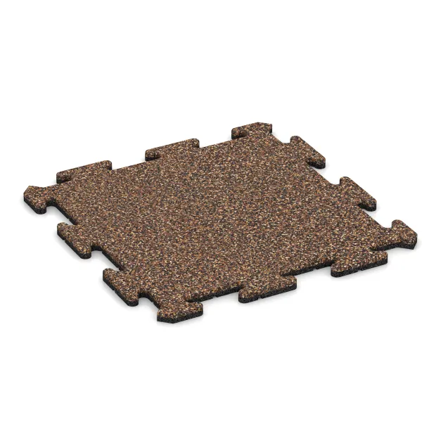 Hundsportgolv HD von WARCO im Farbdesign Bast & Bark mit den Abmessungen 500 x 500 x 18 mm. Produktfoto von Artikel 3902 in der Aufsicht von schräg vorne.