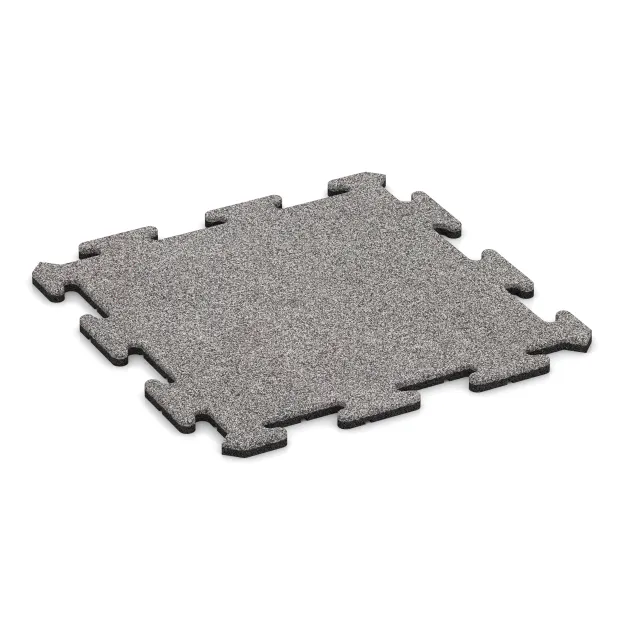 Hundsportgolv HD von WARCO im Farbdesign Grå Melange mit den Abmessungen 500 x 500 x 18 mm. Produktfoto von Artikel 4593 in der Aufsicht von schräg vorne.