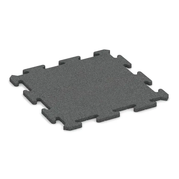 Hundgolvplatta von WARCO im Farbdesign Skiffergrå mit den Abmessungen 500 x 500 x 18 mm. Produktfoto von Artikel 3914 in der Aufsicht von schräg vorne.
