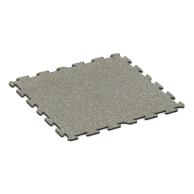 Hundsportgolv HD von WARCO im Farbdesign Ljus Granit mit den Abmessungen 1000 x 1000 x 18 mm. Produktfoto von Artikel 3941 in der Aufsicht von schräg vorne.