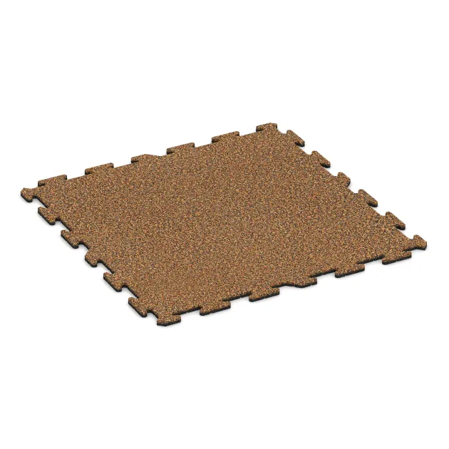 Hundsportgolv HD von WARCO im Farbdesign Terra Cotta mit den Abmessungen 1000 x 1000 x 18 mm. Produktfoto von Artikel 3943 in der Aufsicht von schräg vorne.