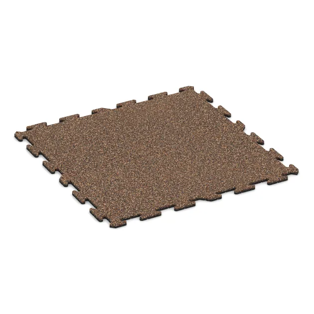 Hundsportgolv HD von WARCO im Farbdesign Bast & Bark mit den Abmessungen 1000 x 1000 x 18 mm. Produktfoto von Artikel 3944 in der Aufsicht von schräg vorne.