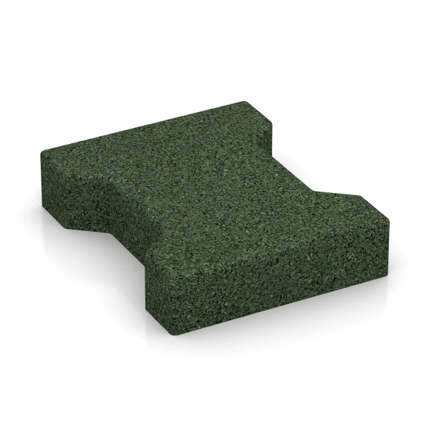 Gummimarksten von WARCO im Farbdesign Gräsgrön mit den Abmessungen 20 x 16,5 x 4,3 cm | 0,0278 m². Produktfoto von Artikel 3605 in der Aufsicht von schräg vorne.