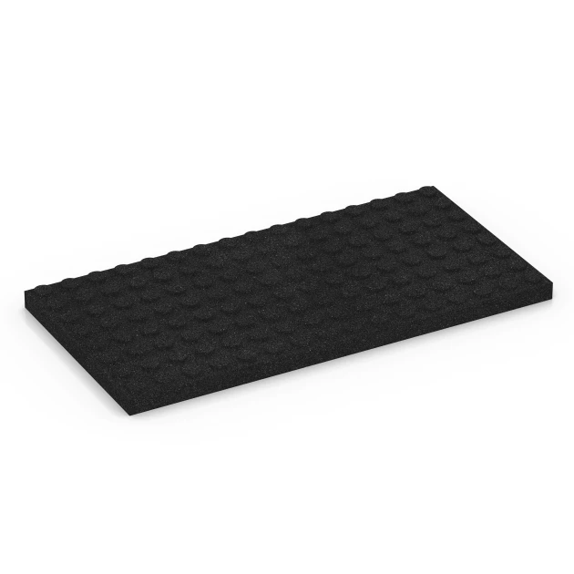 Stallplatta Lyx von WARCO im Farbdesign Antracit mit den Abmessungen 100 x 50 x 5 cm. Produktfoto von Artikel 6648 in der Aufsicht von schräg vorne.