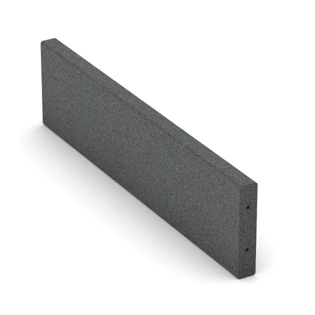 Gummikantsten von WARCO im Farbdesign Skiffergrå mit den Abmessungen 1000 x 50 x 250 mm. Produktfoto von Artikel 2595 in der Aufsicht von schräg vorne.