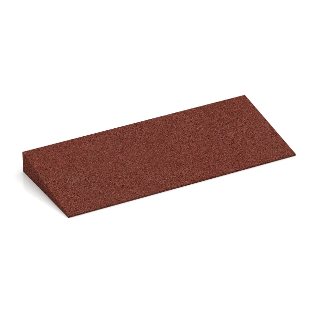 Tröskelramp 50 × 4,3 cm von WARCO im Farbdesign Tegelröd mit den Abmessungen 50 x 20 cm | 8 < 43 mm. Produktfoto von Artikel 2243 in der Aufsicht von schräg vorne.