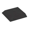 Eck-Platte (zwei Seiten abgeschrägt) von WARCO im Farbdesign Anthracite mit den Abmessungen 500 x 500 x 65 mm. Produktfoto von Artikel 0491 in der Aufsicht von schräg vorne.