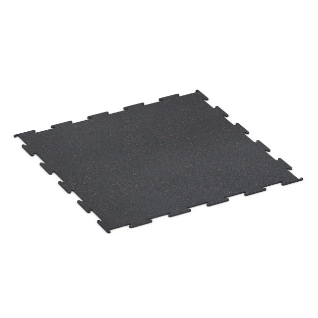 Fitnessgolv Kompakt von WARCO im Farbdesign Lätt Röd Sprøjtet mit den Abmessungen 100 × 100 × 0,8 cm. Produktfoto von Artikel 6450 in der Aufsicht von schräg vorne.