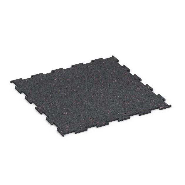 Fitnessgolv Kompakt von WARCO im Farbdesign Lätt Röd Sprøjtet mit den Abmessungen 50 × 50 × 0,8 cm. Produktfoto von Artikel 6456 in der Aufsicht von schräg vorne.