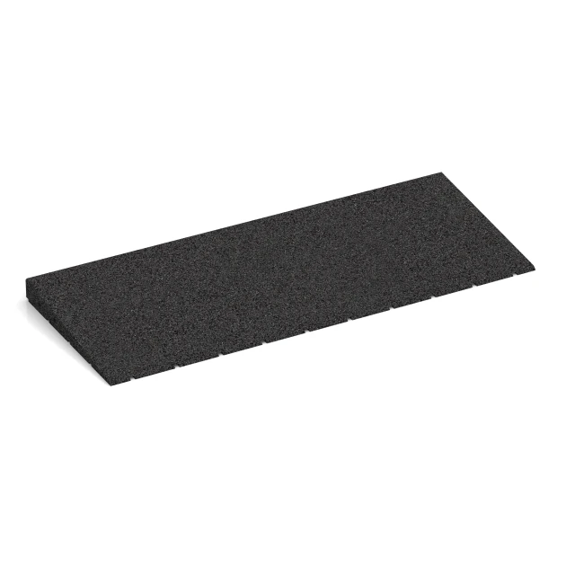 Tröskelramp 75 cm von WARCO im Farbdesign Antracit mit den Abmessungen 75 x 30 cm | 8 < 40 mm. Produktfoto von Artikel 2428 in der Aufsicht von schräg vorne.