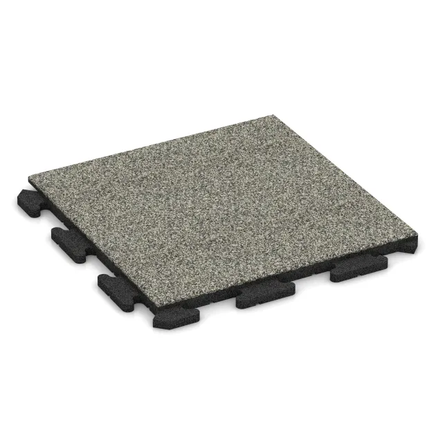 Poolplatta Klassisk von WARCO im Farbdesign Ljus Granit mit den Abmessungen 500 x 500 x 30 mm. Produktfoto von Artikel 1208 in der Aufsicht von schräg vorne.