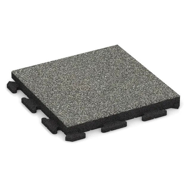 Terrassplatta Classic von WARCO im Farbdesign Grå Granit mit den Abmessungen 500 x 500 x 50 mm. Produktfoto von Artikel 1424 in der Aufsicht von schräg vorne.