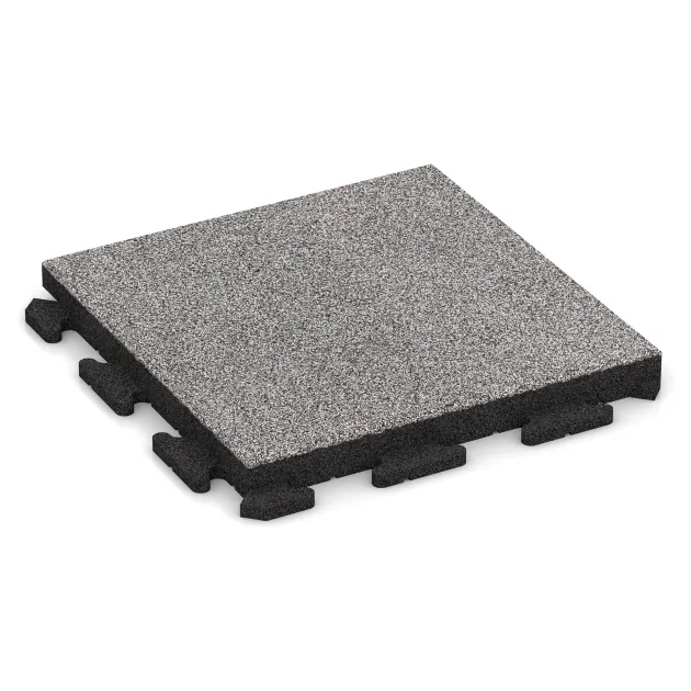 Terrassplatta Classic von WARCO im Farbdesign Grå Melange mit den Abmessungen 500 x 500 x 50 mm. Produktfoto von Artikel 4628 in der Aufsicht von schräg vorne.