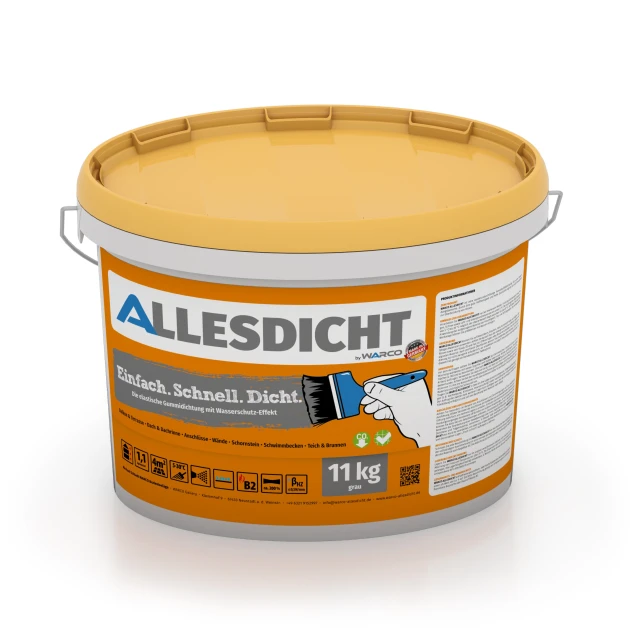 ALLESDICHT – Tätskikt von WARCO im Farbdesign Grått mit den Abmessungen 11 kg | 3,3 m². Produktfoto von Artikel 0030 in der Aufsicht von schräg vorne.