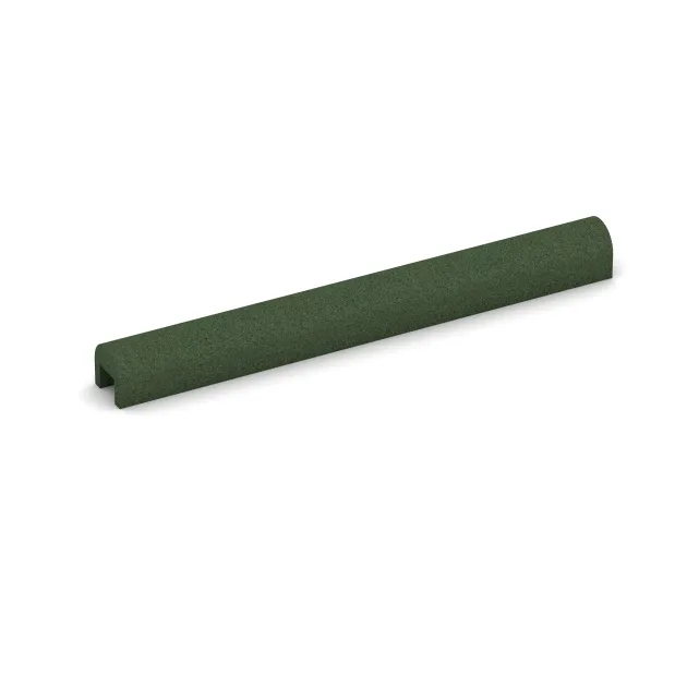 Gummi för kantsten von WARCO im Farbdesign Gräsgrön mit den Abmessungen 1000 x 100 x 100 - [60 x 50]mm. Produktfoto von Artikel 2588 in der Aufsicht von schräg vorne.