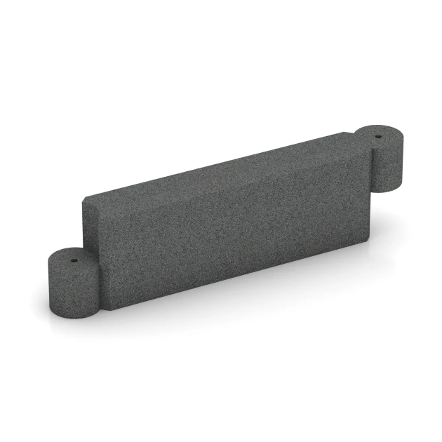 Gummiblock von WARCO im Farbdesign Skiffergrå mit den Abmessungen 100 x 15 x 30 cm. Produktfoto von Artikel 2577 in der Aufsicht von schräg vorne.