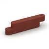 Gummikantsten von WARCO im Farbdesign Tegelröd mit den Abmessungen 100 x 15 x 30 cm. Produktfoto von Artikel 6640 in der Aufsicht von schräg vorne.