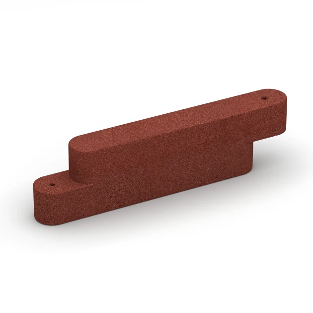 Gummikantsten von WARCO im Farbdesign Tegelröd mit den Abmessungen 100 x 15 x 30 cm. Produktfoto von Artikel 6640 in der Aufsicht von schräg vorne.