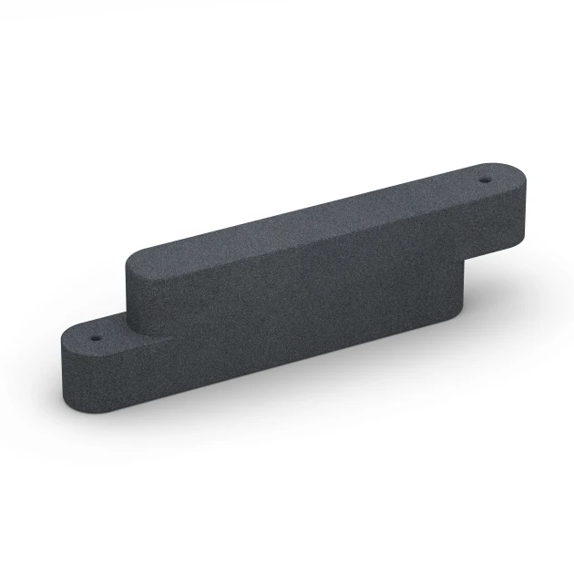 Gummikantsten von WARCO im Farbdesign Skiffergrå mit den Abmessungen 100 x 15 x 30 cm. Produktfoto von Artikel 6642 in der Aufsicht von schräg vorne.
