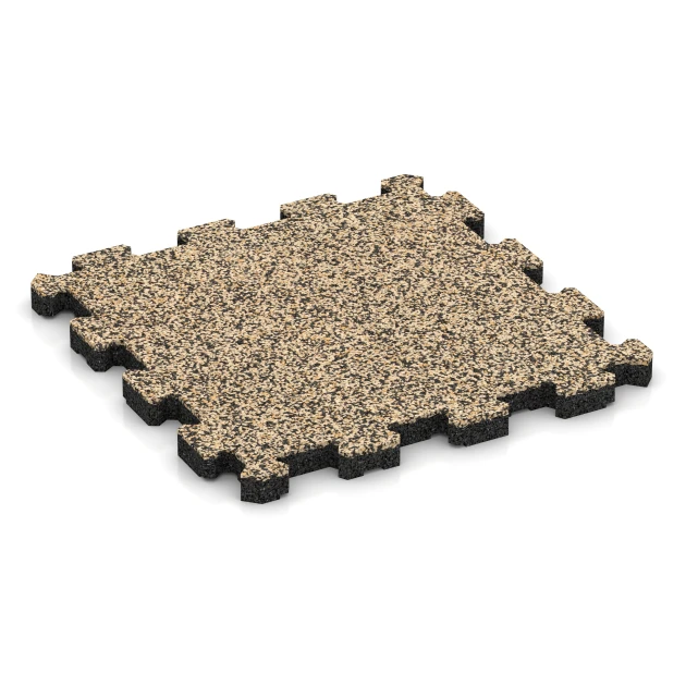 Balkonggolv von WARCO im Farbdesign Travertin mit den Abmessungen 30,6 x 30,6 x 2 cm | 0,094 m². Produktfoto von Artikel 3735 in der Aufsicht von schräg vorne.