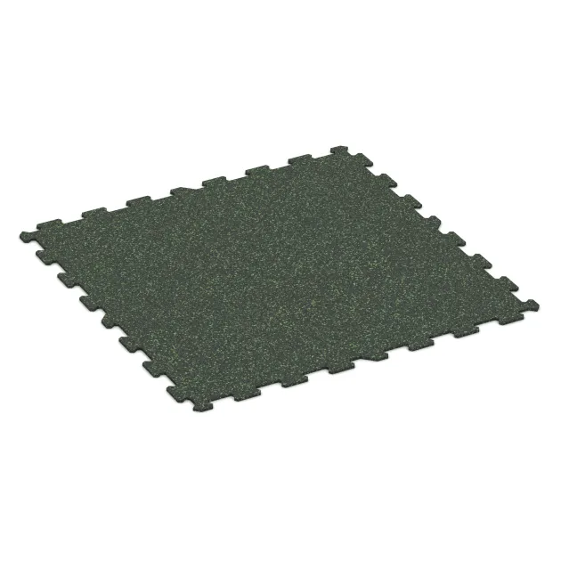 Fitnessgolv Kompakt von WARCO im Farbdesign Engelsk Gräsmatta mit den Abmessungen 970 x 970 x 8 mm | 0,94 m. Produktfoto von Artikel 1022 in der Aufsicht von schräg vorne.
