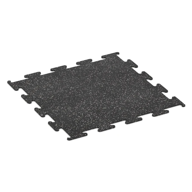 Fitness Performance Elite Träningsgolv von WARCO im Farbdesign Lätt Grå Spräcklig mit den Abmessungen 100 x 100 x 1 cm | 1,00 m². Produktfoto von Artikel 3776 in der Aufsicht von schräg vorne.