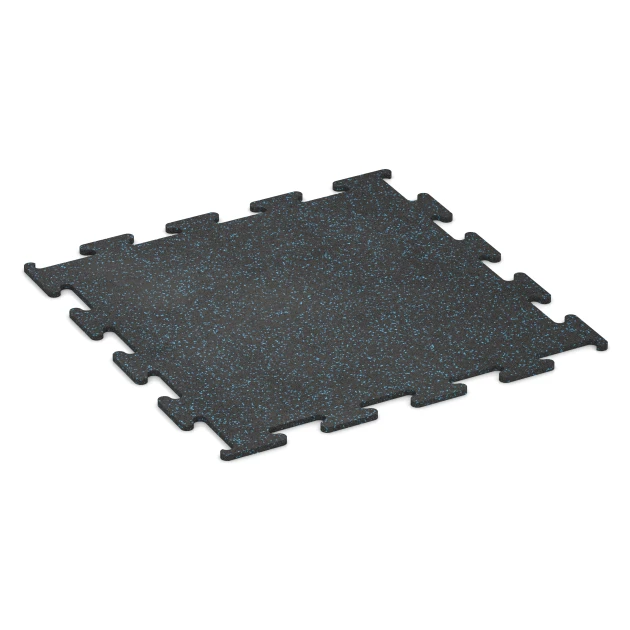 Fitness Performance Elite Träningsgolv von WARCO im Farbdesign Lätt Blå Sprakling mit den Abmessungen 100 x 100 x 1,5 cm | 1,00 m². Produktfoto von Artikel 3758 in der Aufsicht von schräg vorne.