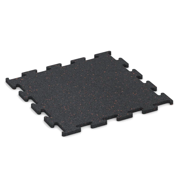 Fitness Performance Elite Träningsgolv von WARCO im Farbdesign Lätt Röd Sprøjtet mit den Abmessungen 50 x 50 x 1,5 cm | 0,25 m². Produktfoto von Artikel 3769 in der Aufsicht von schräg vorne.