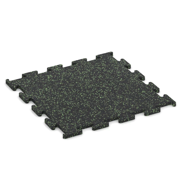 Fitness Performance Elite Träningsgolv von WARCO im Farbdesign Lätt Grön Fläckig mit den Abmessungen 50 x 50 x 1,5 cm | 0,25 m². Produktfoto von Artikel 3771 in der Aufsicht von schräg vorne.