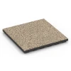 Fallskyddsplatta EPDM – 120 cm von WARCO im Farbdesign Travertin mit den Abmessungen 50 x 50 x 4 cm | 0,25 m². Produktfoto von Artikel 6428 in der Aufsicht von schräg vorne.