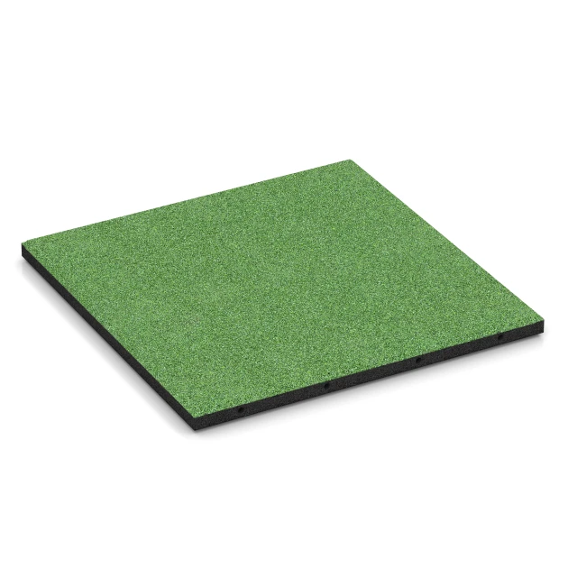 Fallskyddsplatta 95 cm von WARCO im Farbdesign Lindgrön mit den Abmessungen 50 x 50 x 3 cm | 0,25 m². Produktfoto von Artikel 6129 in der Aufsicht von schräg vorne.