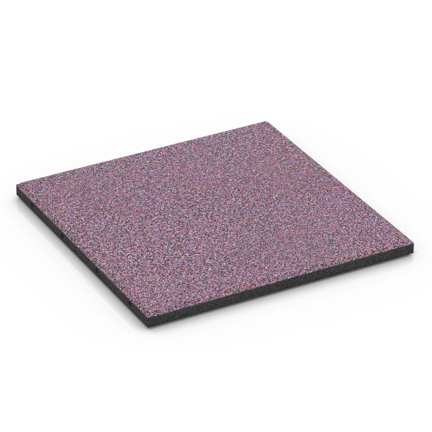 Fallskyddsplatta EPDM – 90 cm von WARCO im Farbdesign Lavendel mit den Abmessungen 50 x 50 x 3 cm | 0,25 m². Produktfoto von Artikel 6418 in der Aufsicht von schräg vorne.