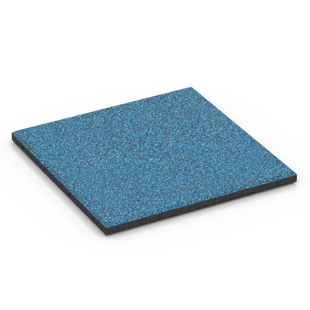 Fallskyddsplatta EPDM – 90 cm von WARCO im Farbdesign Atlanten mit den Abmessungen 50 x 50 x 3 cm | 0,25 m². Produktfoto von Artikel 6420 in der Aufsicht von schräg vorne.