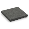Fallskyddsplatta EPDM – 210 cm von WARCO im Farbdesign Mörkgrå granit mit den Abmessungen 50 x 50 x 7 cm | 0,25 m². Produktfoto von Artikel 6440 in der Aufsicht von schräg vorne.