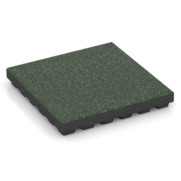 Fallskyddsplatta EPDM – 210 cm von WARCO im Farbdesign Engelskt gräs mit den Abmessungen 50 x 50 x 7 cm | 0,25 m². Produktfoto von Artikel 6442 in der Aufsicht von schräg vorne.