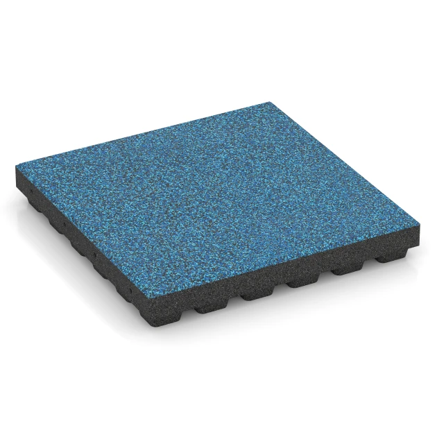 Fallskyddsplatta EPDM – 210 cm von WARCO im Farbdesign Atlanten mit den Abmessungen 50 x 50 x 7 cm | 0,25 m². Produktfoto von Artikel 6447 in der Aufsicht von schräg vorne.