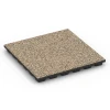 Fallskyddsplatta – 160 cm von WARCO im Farbdesign Travertin mit den Abmessungen 50 x 50 x 4,8 cm. Produktfoto von Artikel 6437 in der Aufsicht von schräg vorne.