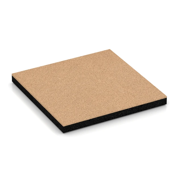 Fallskyddsplattor von WARCO im Farbdesign Sandbeige mit den Abmessungen 50 x 50 x 4,5 cm. Produktfoto von Artikel 6225 in der Aufsicht von schräg vorne.