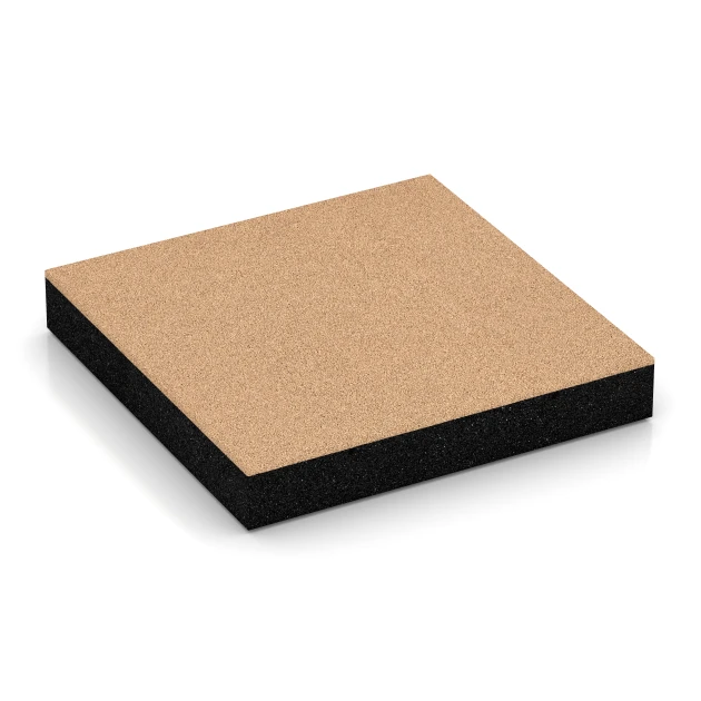 Fallskyddsplattor von WARCO im Farbdesign Sandbeige mit den Abmessungen 50 x 50 x 8 cm. Produktfoto von Artikel 6234 in der Aufsicht von schräg vorne.