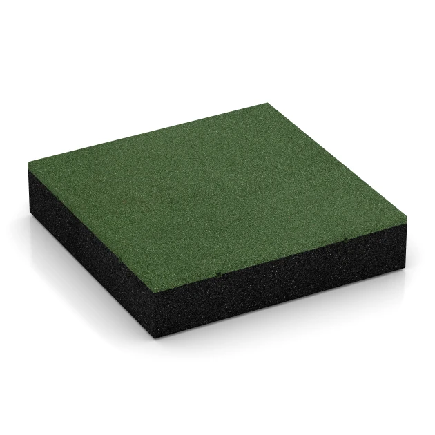 Fallskyddsplattor von WARCO im Farbdesign Gräsgrön mit den Abmessungen 50 x 50 x 11 cm. Produktfoto von Artikel 6211 in der Aufsicht von schräg vorne.