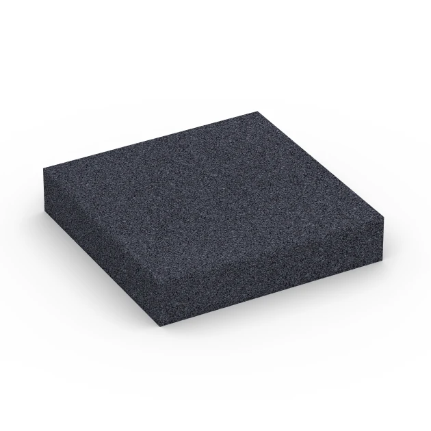 Fitness Performance Elite Träningsgolv von WARCO im Farbdesign Antracit mit den Abmessungen 100 × 100 × 2 cm. Produktfoto von Artikel 6176 in der Aufsicht von schräg vorne.