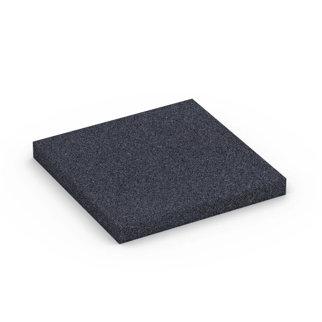 Fitness Performance Elite Träningsgolv von WARCO im Farbdesign Antracit mit den Abmessungen 100 × 100 × 1 cm. Produktfoto von Artikel 6177 in der Aufsicht von schräg vorne.