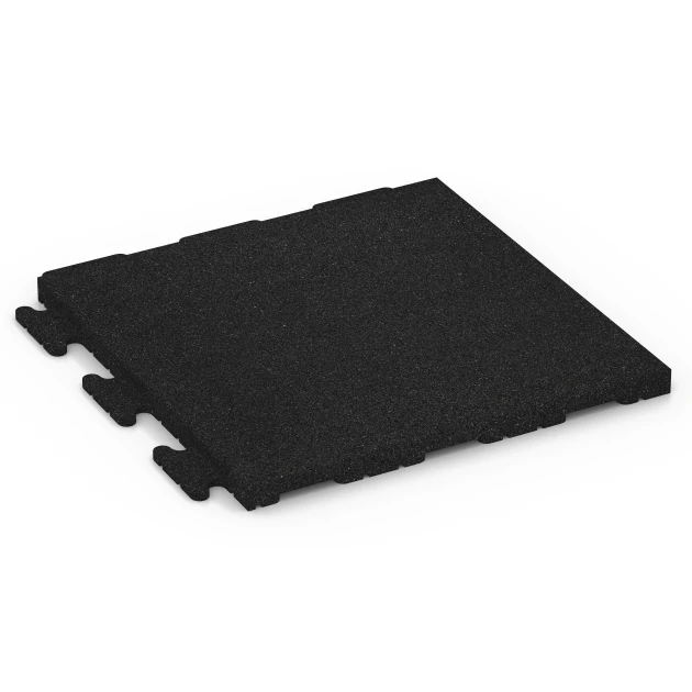 Träningsgolvplatta Classic von WARCO im Farbdesign Antracit mit den Abmessungen 50 x 50 x 3 cm | 0,25 m². Produktfoto von Artikel 6190 in der Aufsicht von schräg vorne.