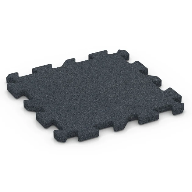 Fallskyddsplatta – 100 cm von WARCO im Farbdesign Skiffergrå mit den Abmessungen 50 x 50 x 3 cm | 0,25 m². Produktfoto von Artikel 6396 in der Aufsicht von schräg vorne.