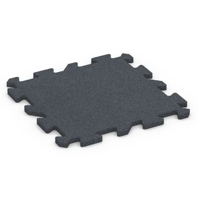 Gymgolv von WARCO im Farbdesign Skiffergrå mit den Abmessungen 50 x 50 x 2 cm | 0,25 m². Produktfoto von Artikel 6986 in der Aufsicht von schräg vorne.